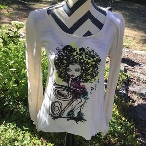 Steve Madden collectible zipper back shirt